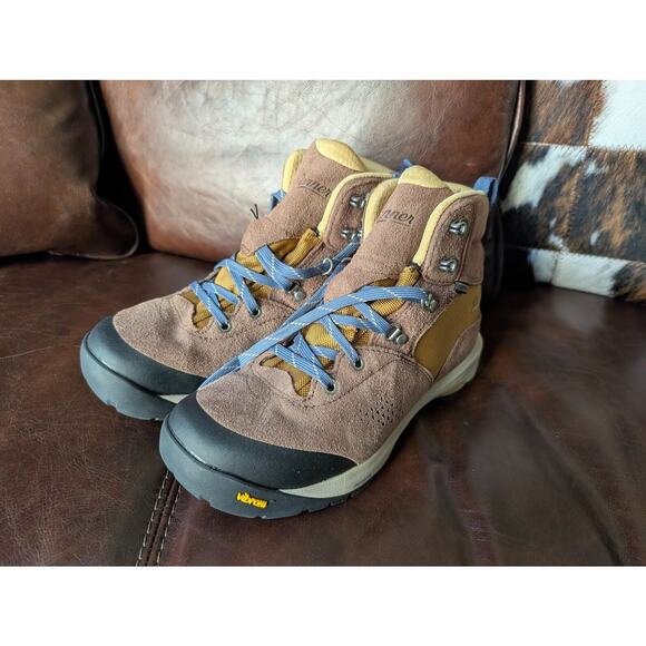 DANNER INQUIRE MID WOMEN'S PINECONE BROWN/PRAIRIE SAND OUTDOOR BOOTS 64534 -NEW